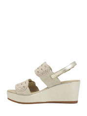 Sandali zeppa Beige Valleverde