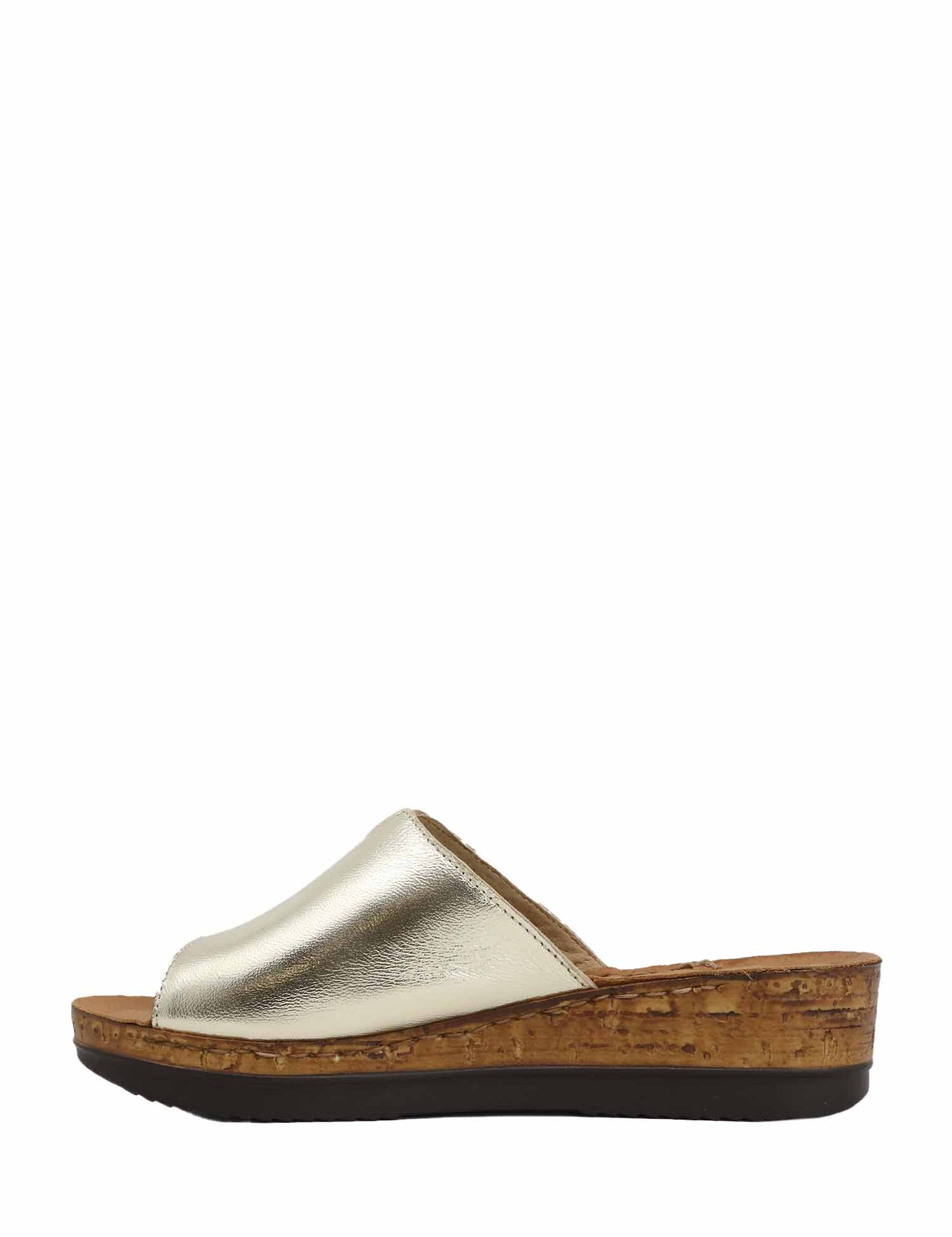 Sandali zeppa Dorato Valleverde