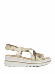 Sandali zeppa Beige Valleverde