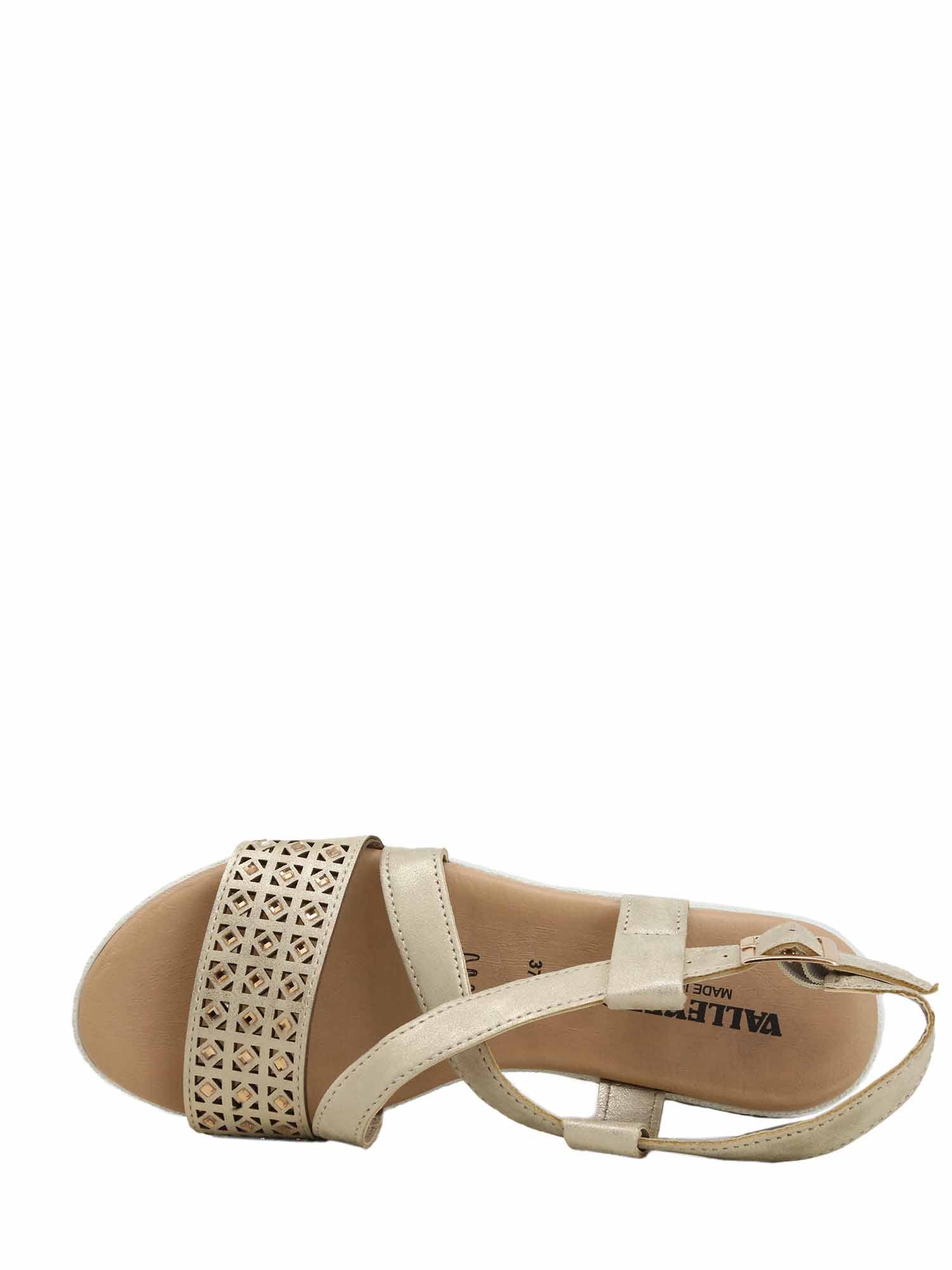 Sandali zeppa Beige Valleverde