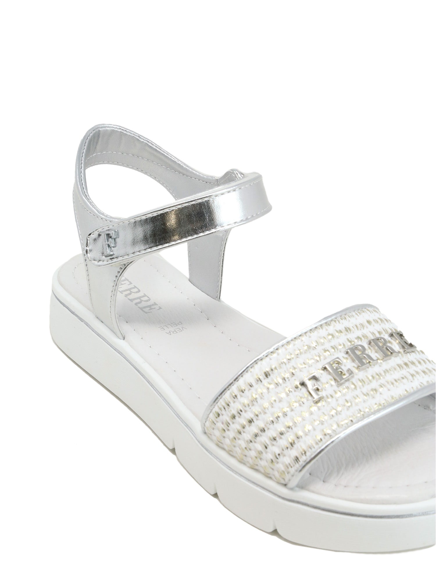 Sandali con strappi Bianco Ferre