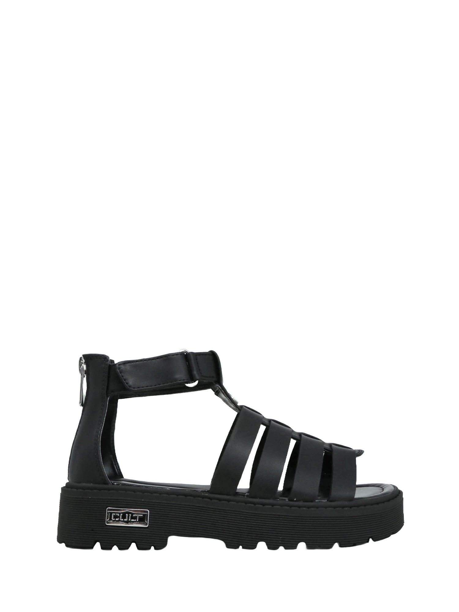 Sandali con strappi Nero Cult