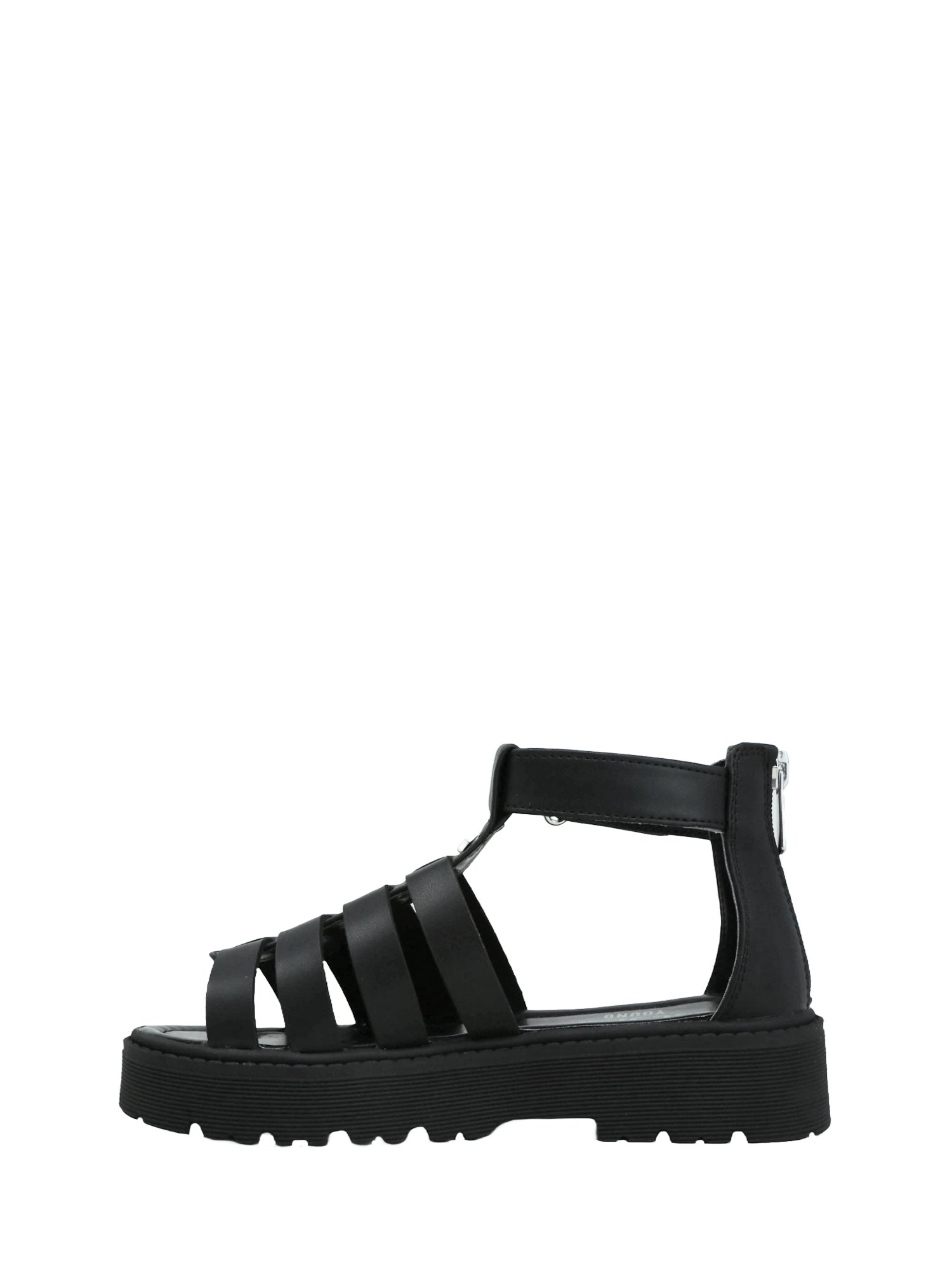 Sandali con strappi Nero Cult