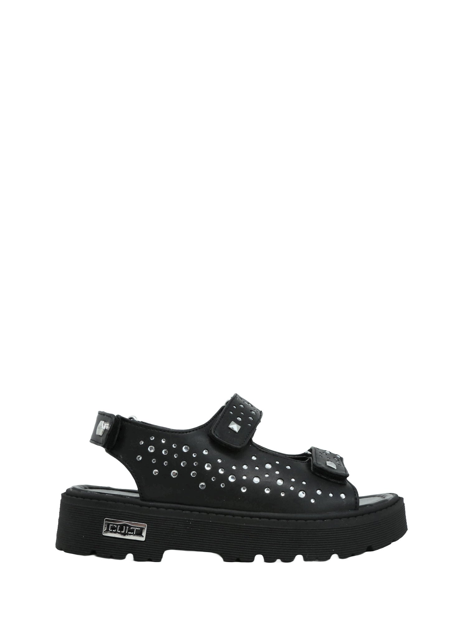 Sandali con strappi Nero Cult