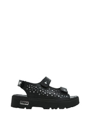 Sandali con strappi Nero Cult