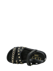 Sandali con strappi Nero Cult