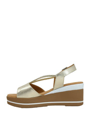 Sandali zeppa Dorato Susimoda