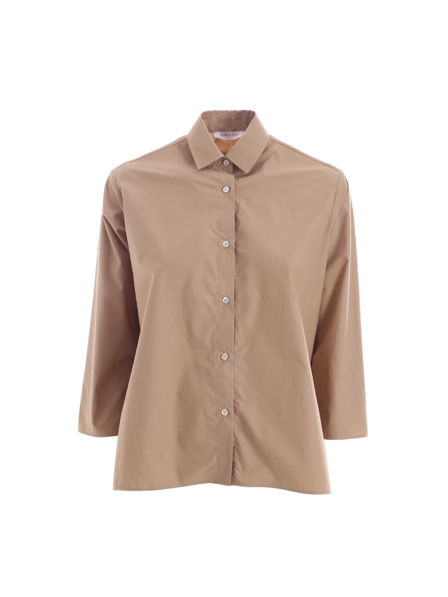 Camicie Beige Borgoni Milano