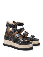 Sandali zeppa Nero Cult