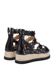 Sandali zeppa Nero Cult