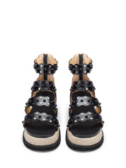 Sandali zeppa Nero Cult