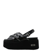 Sandali zeppa Nero Cult