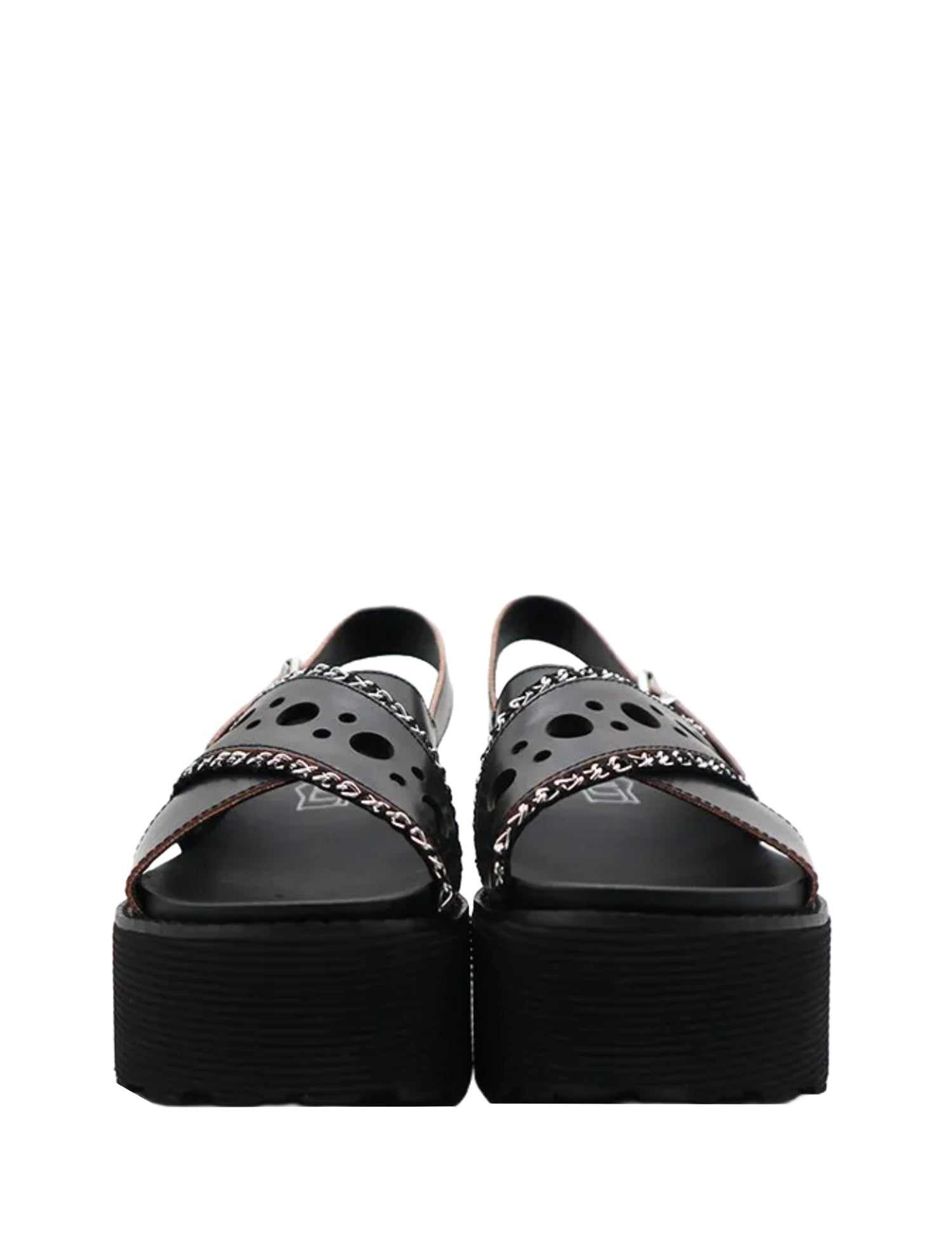 Sandali zeppa Nero Cult