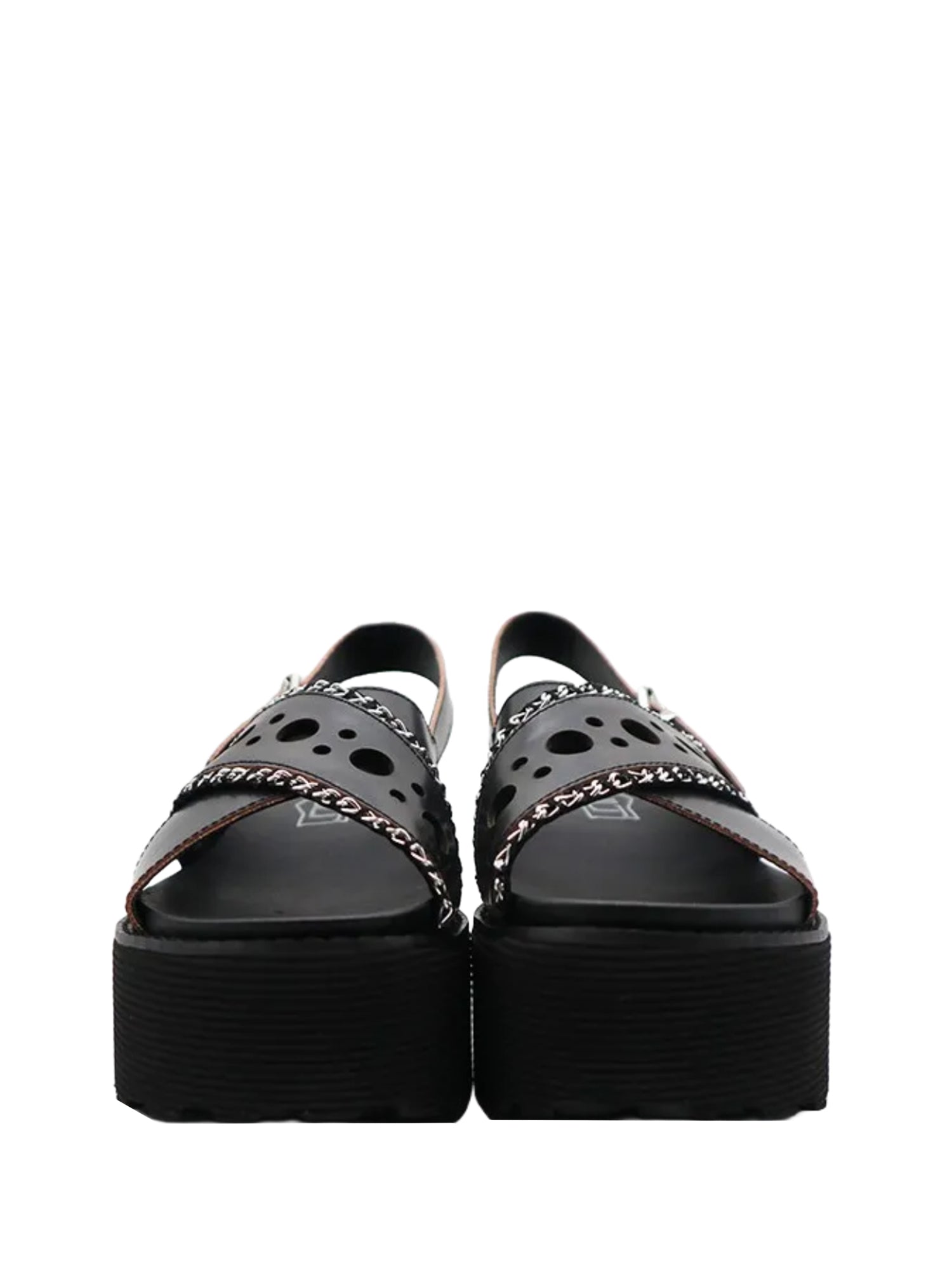 Sandali zeppa Nero Cult