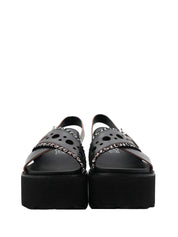 Sandali zeppa Nero Cult