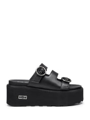 Sandali zeppa Nero Cult