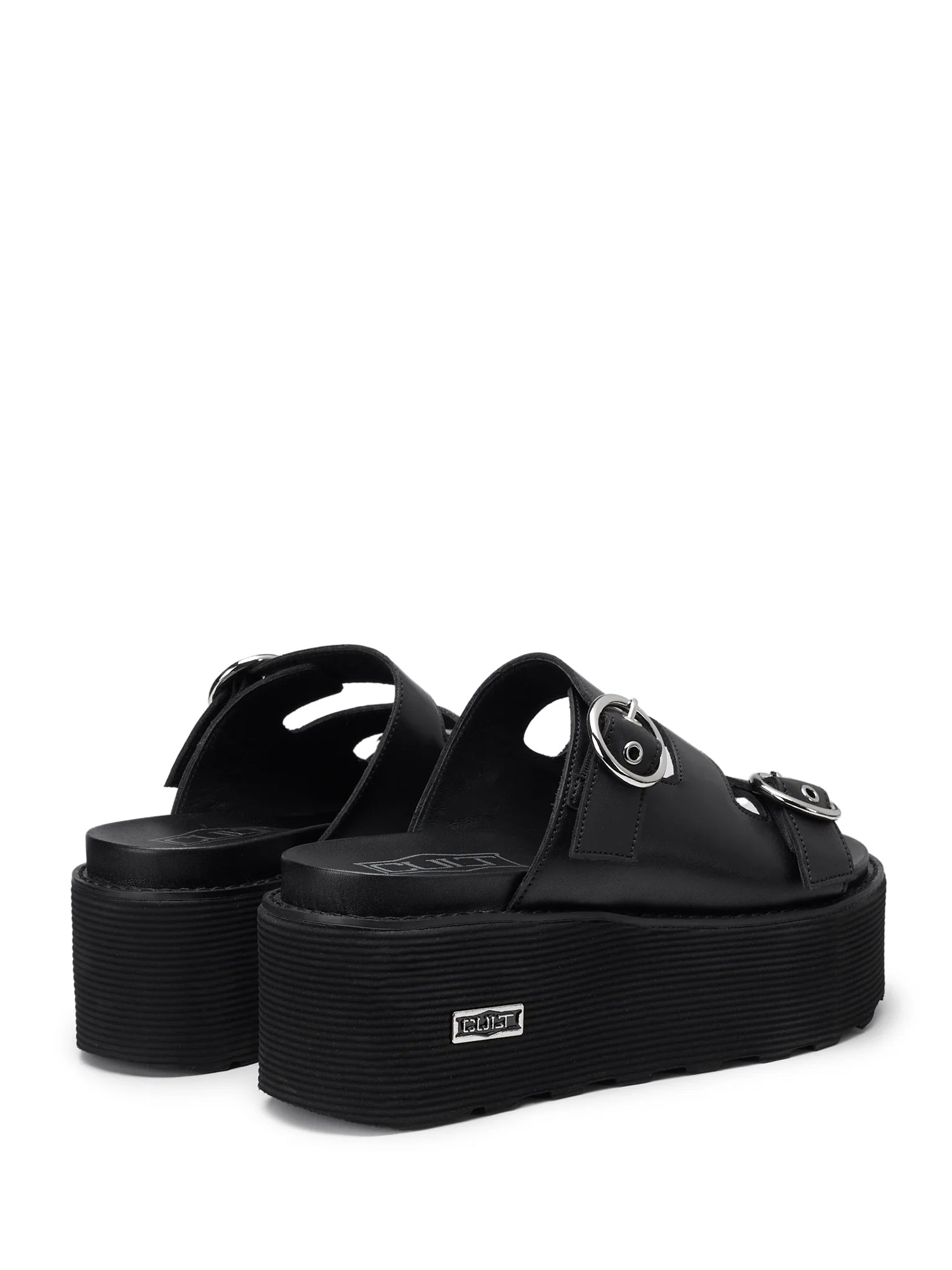 Sandali zeppa Nero Cult