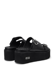 Sandali zeppa Nero Cult