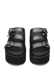 Sandali zeppa Nero Cult