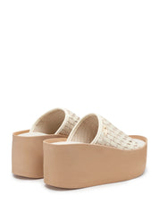 Sandali zeppa Beige Alberto Guardiani