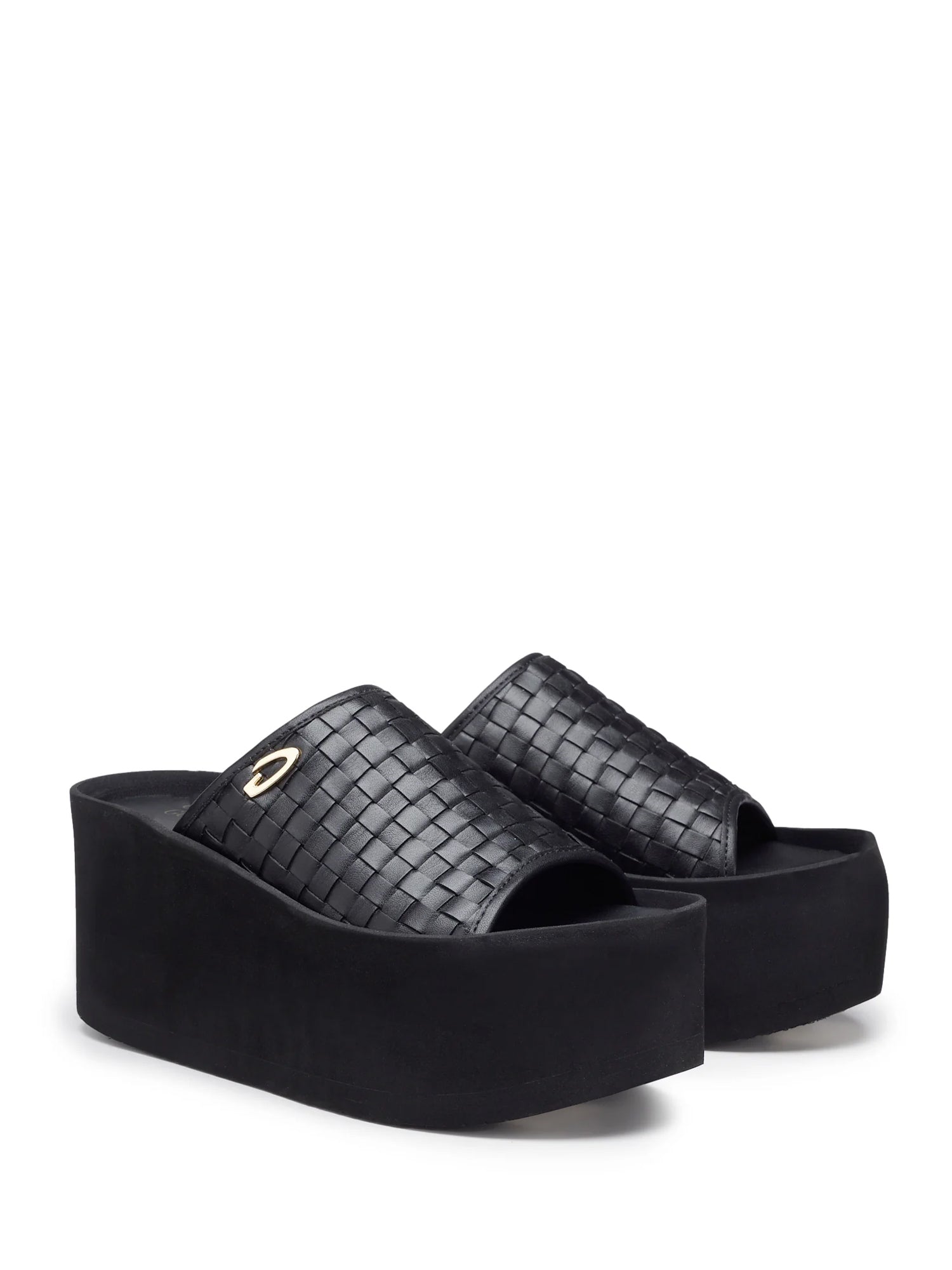 Sandali zeppa Nero Alberto Guardiani