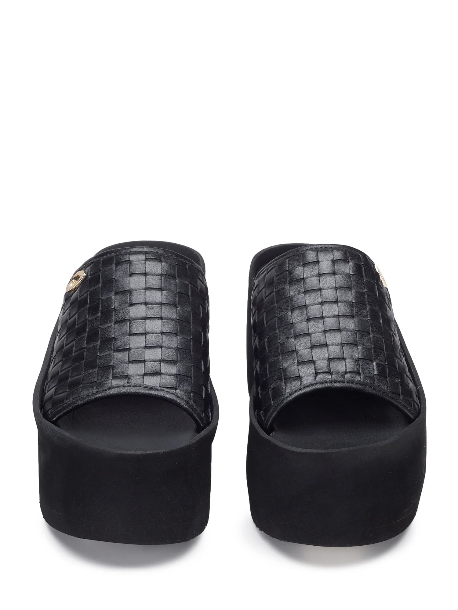 Sandali zeppa Nero Alberto Guardiani