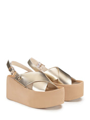 Sandali zeppa Dorato Alberto Guardiani