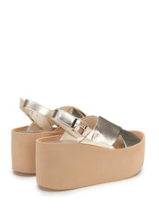 Sandali zeppa Dorato Alberto Guardiani