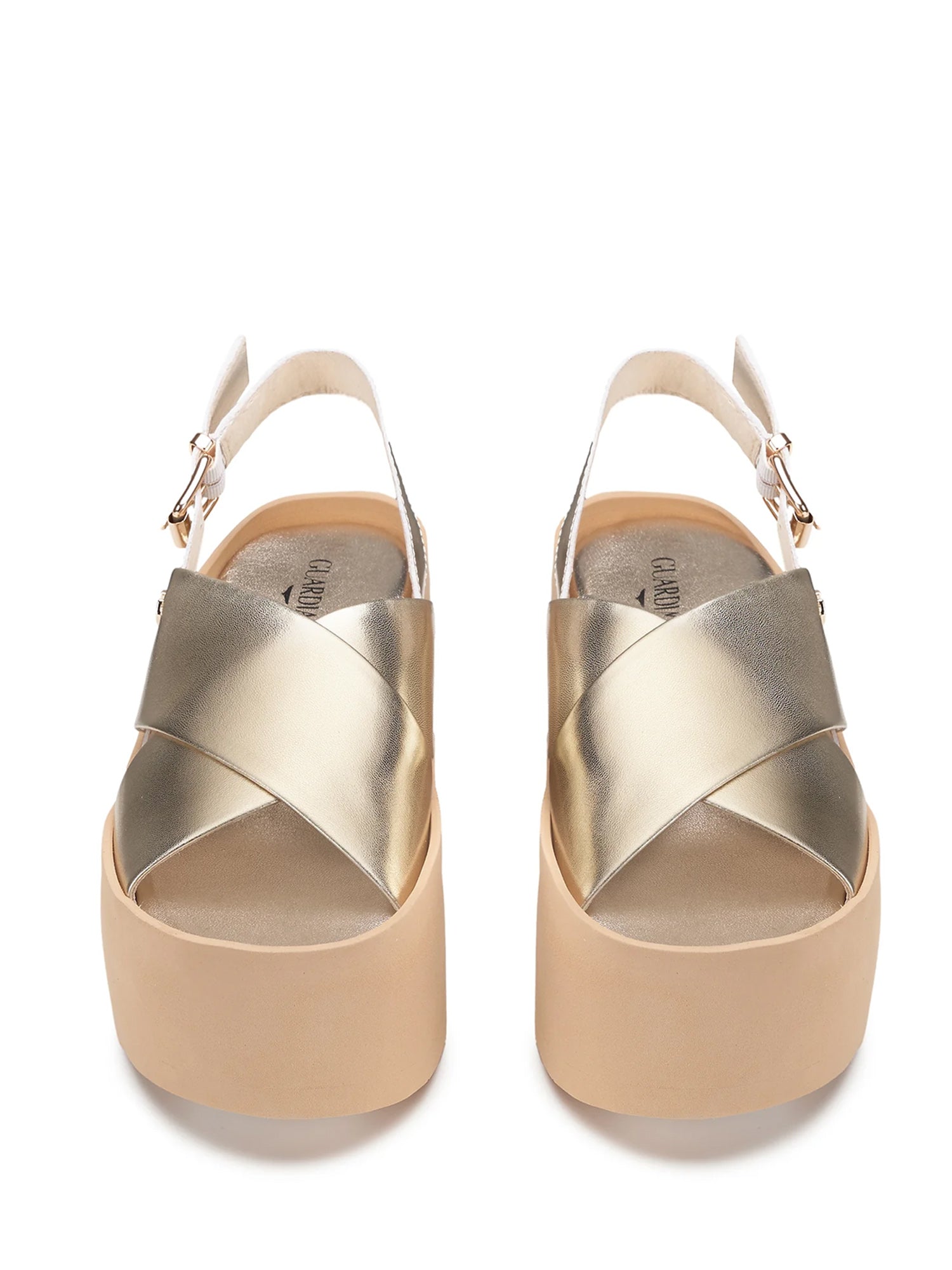 Sandali zeppa Dorato Alberto Guardiani