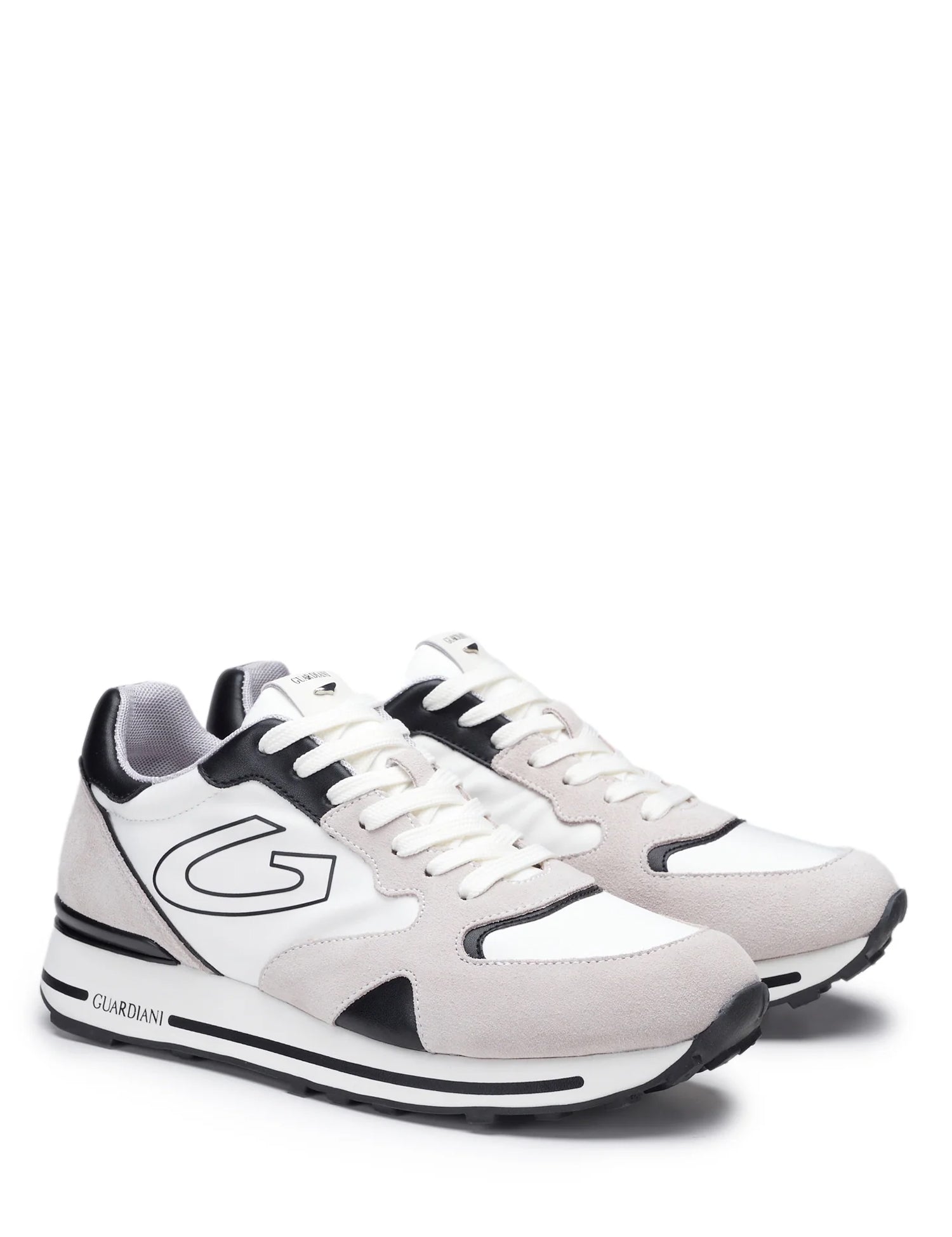 Sneakers Bianco Nero Alberto Guardiani