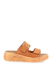 Sandali zeppa Marrone Grunland