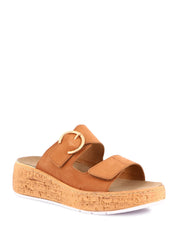 Sandali zeppa Marrone Grunland