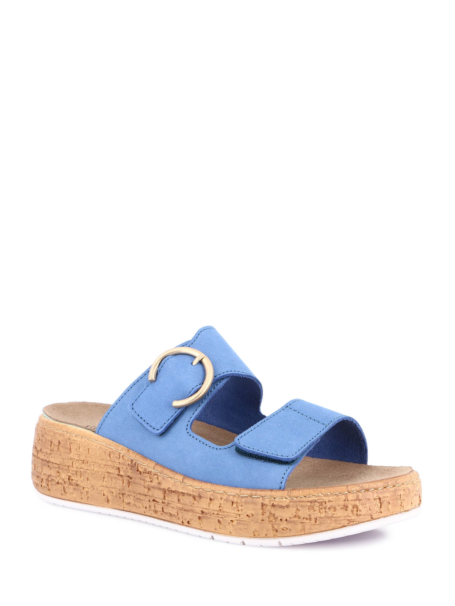 Sandali zeppa Blu Grunland