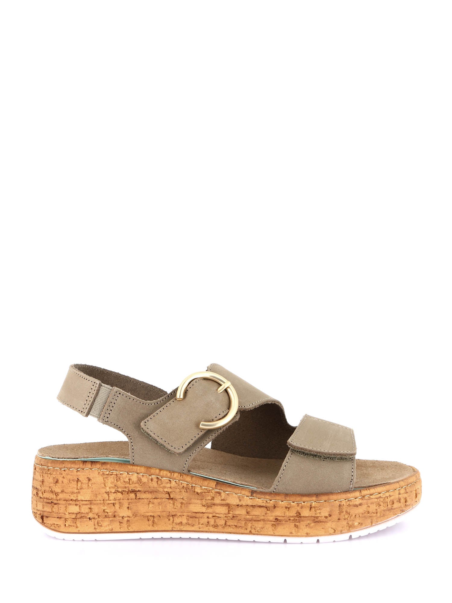 Sandali zeppa Verde Grunland