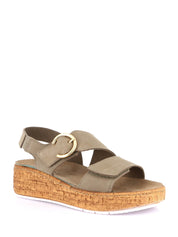 Sandali zeppa Verde Grunland