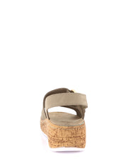 Sandali zeppa Verde Grunland