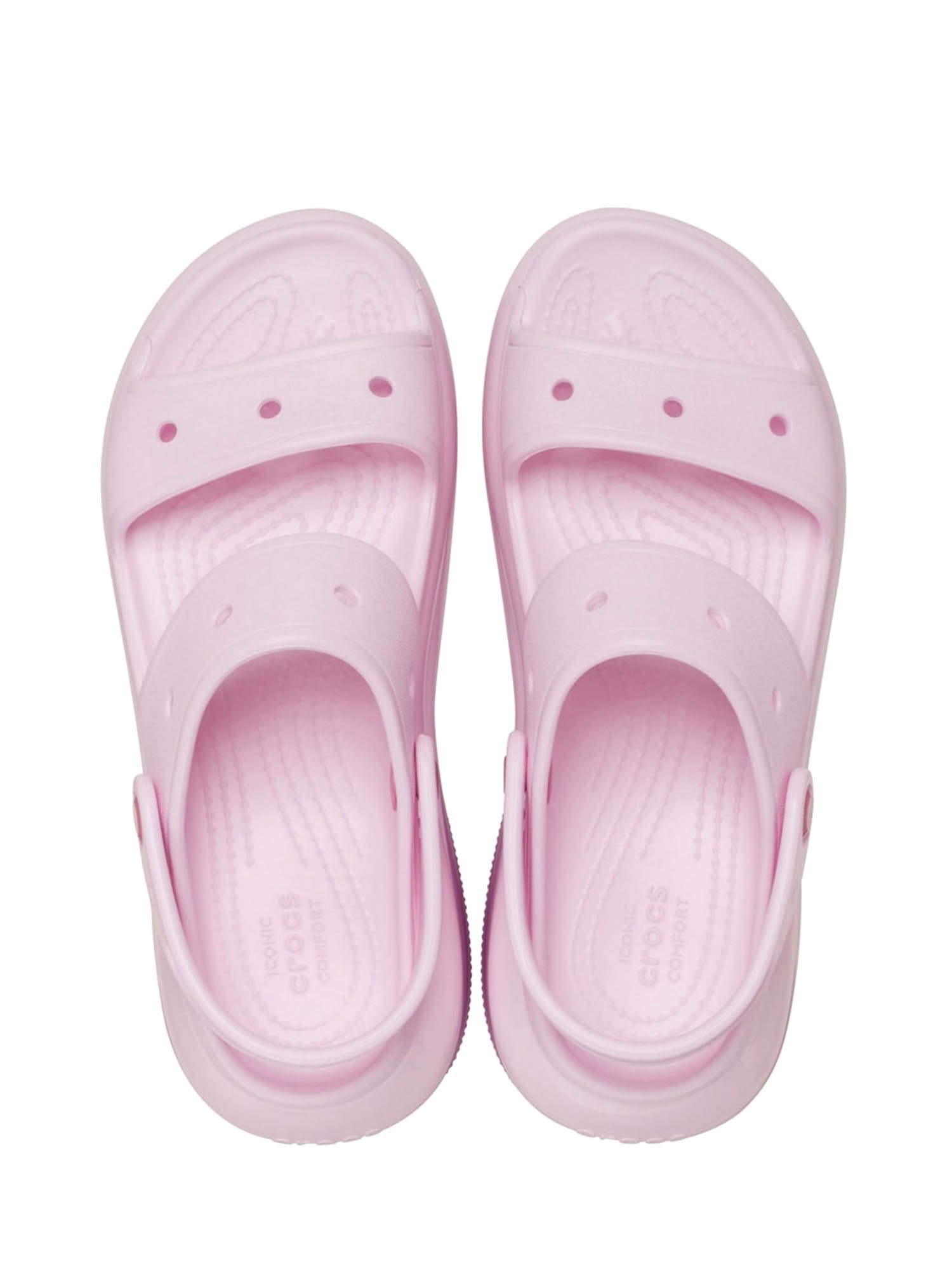 Sandali zeppa Rosa Crocs