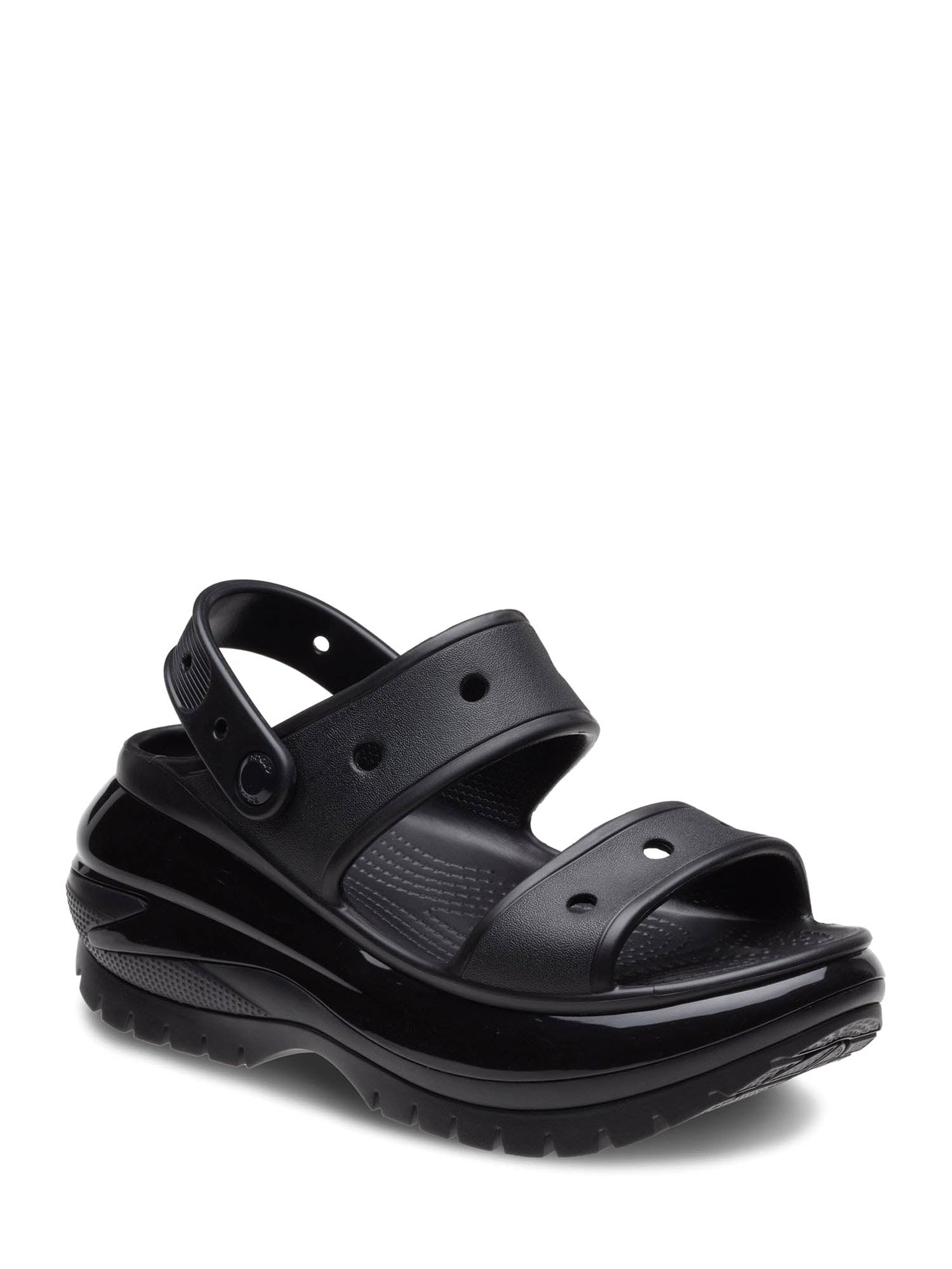 Sandali zeppa Nero Crocs
