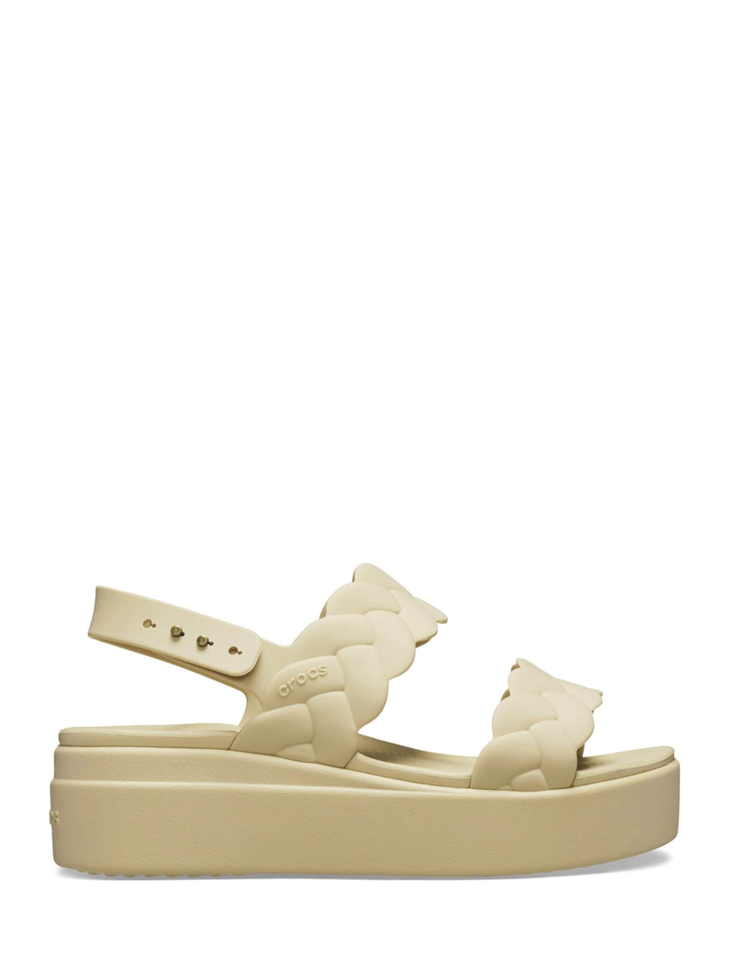Sandali zeppa Beige Crocs