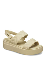 Sandali zeppa Beige Crocs