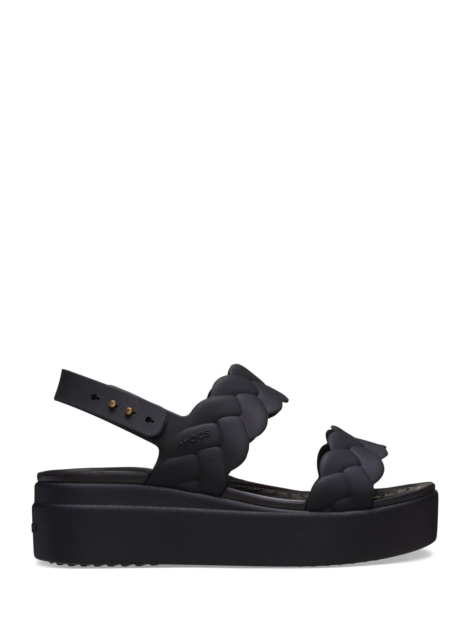 Sandali zeppa Nero Crocs