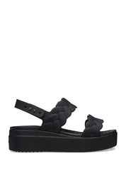 Sandali zeppa Nero Crocs
