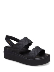 Sandali zeppa Nero Crocs