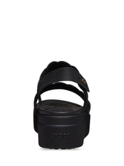 Sandali zeppa Nero Crocs