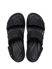 Sandali zeppa Nero Crocs