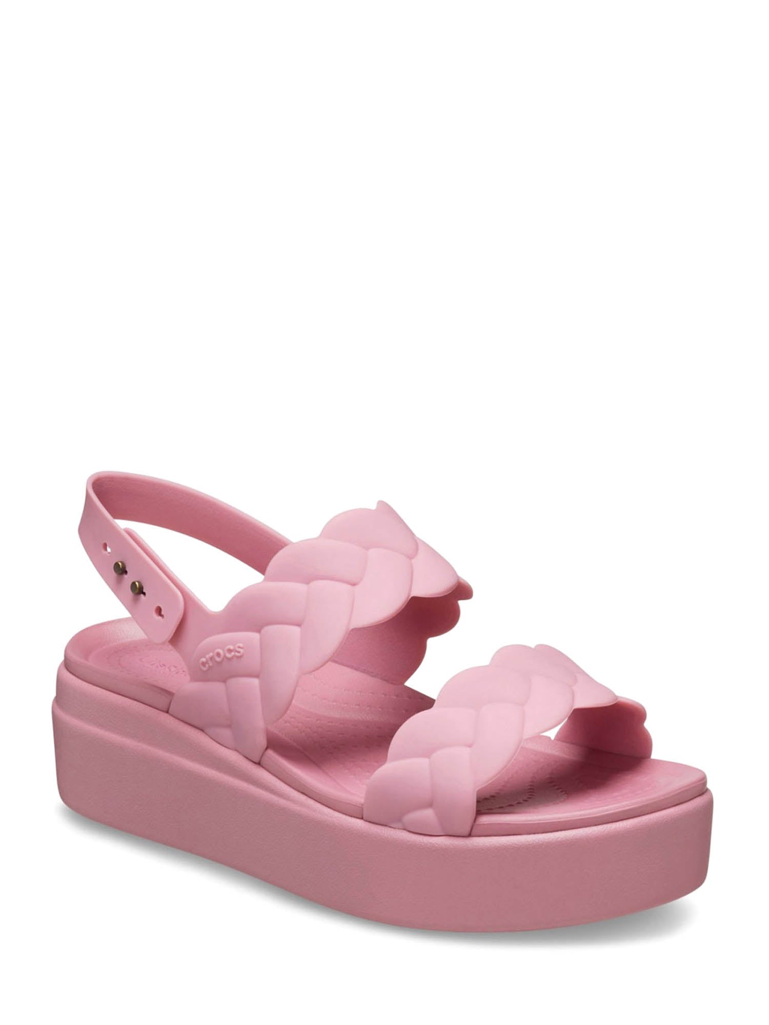Sandali zeppa Rosa Crocs