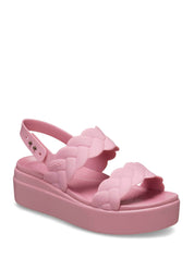 Sandali zeppa Rosa Crocs