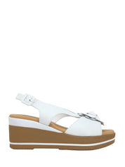 Sandali zeppa Bianco Susimoda