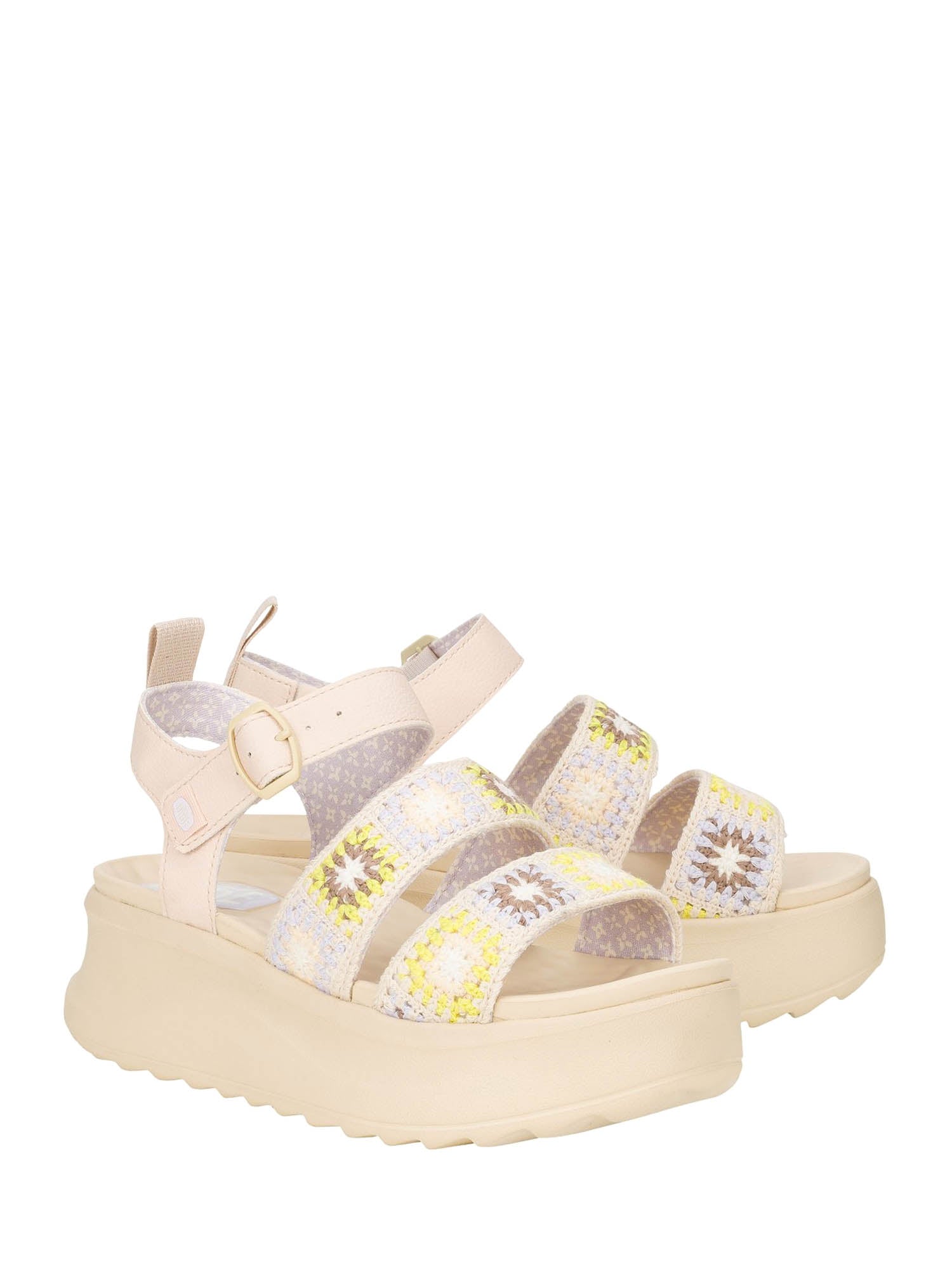 Sandali zeppa Beige Hey Dude