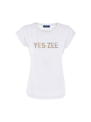 T-shirt Bianco Yes-zee